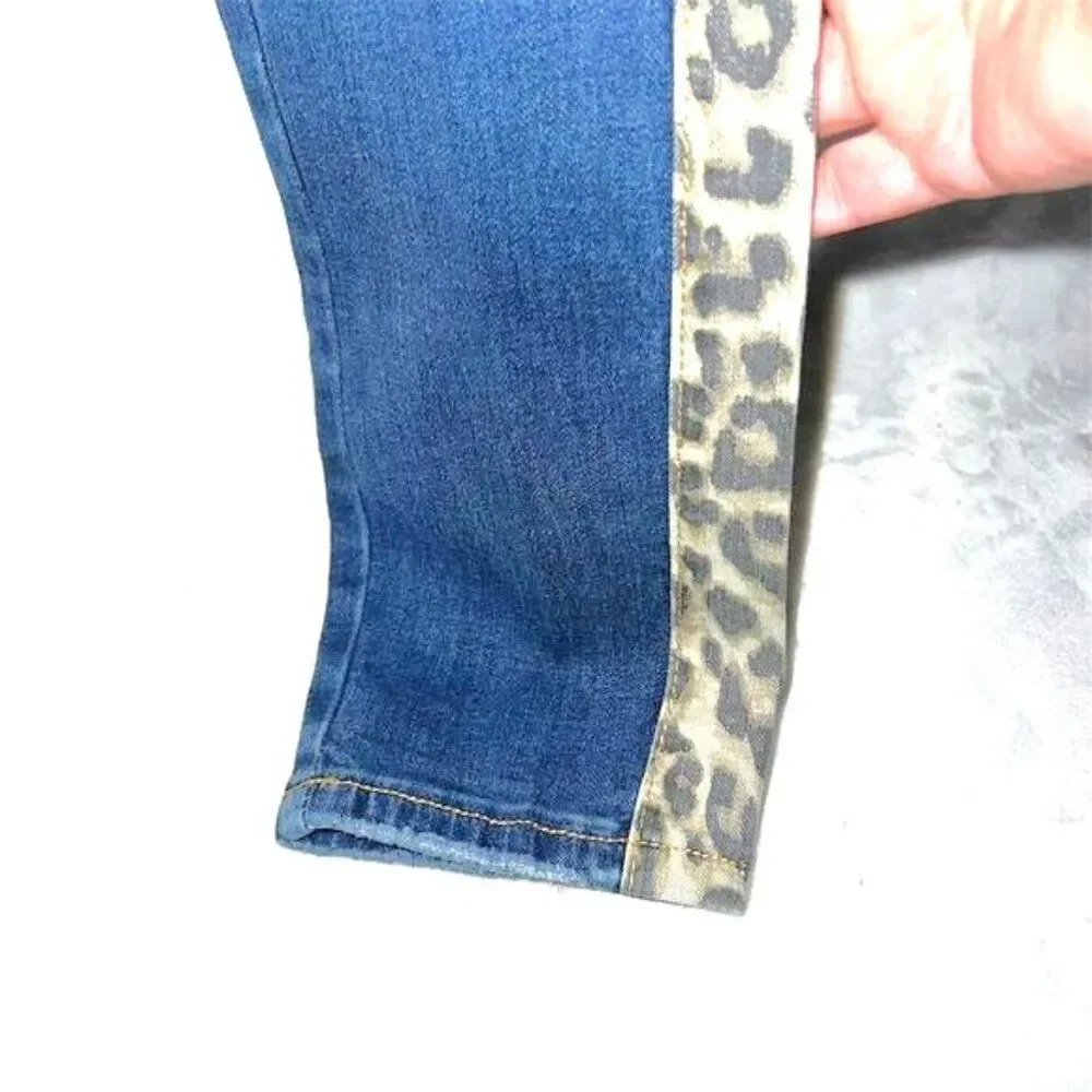 Judy Blue Skinny Fit Cheetah Print Stripes Stretch Denim Jeans Women’s Size 15/3